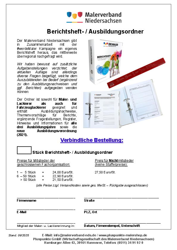 Berichtsheft-Ordner Azubis